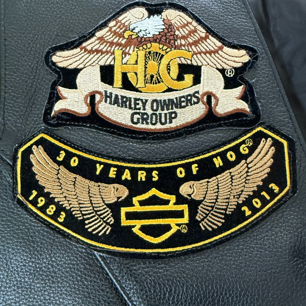 Milwaukee Leather Vest Mens 46 Motorcycle Black Patches Harley-Davidson Sturgis - Picture 3 of 13